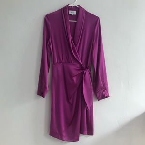 Nanushka Siwa Satin Wrap Dress